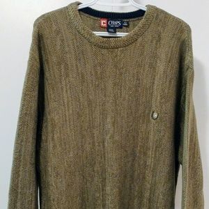 CHAPS Mens Sweater Brown Cotton Sz XL/TG/EG